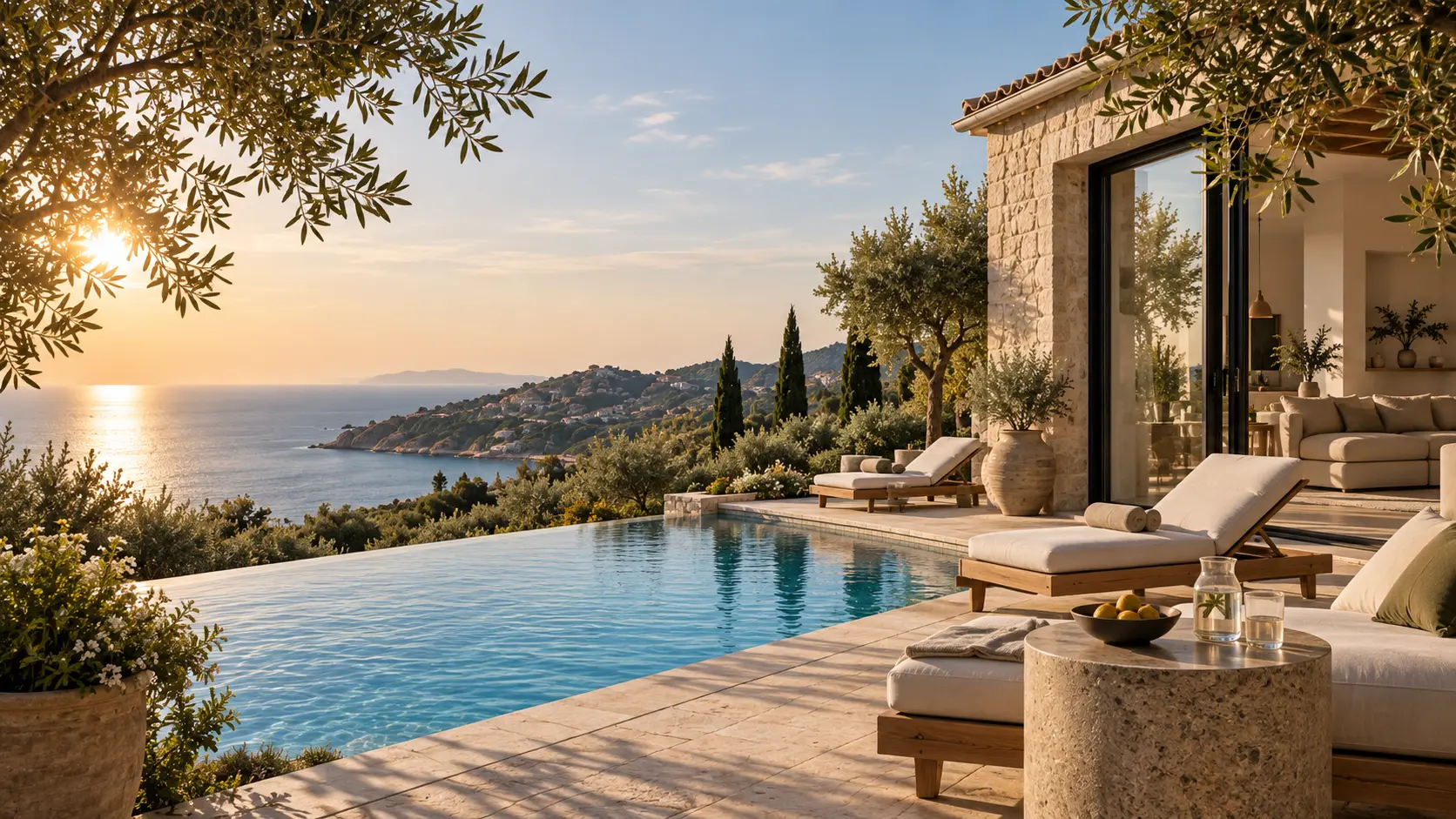 Luxury Mediterranean villa with infinity pool